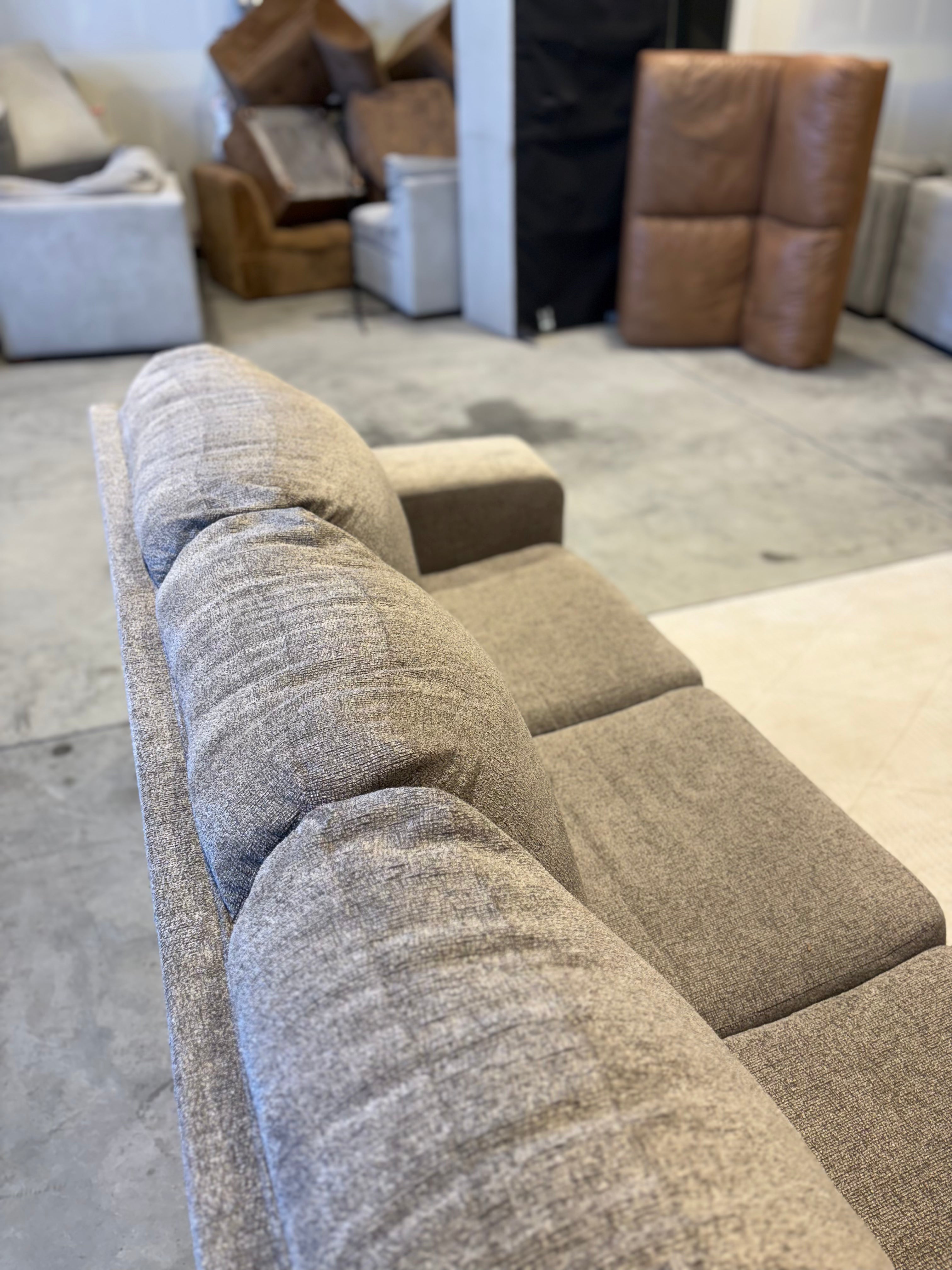 Gray 3 Piece Sectional U Shaped Sofa