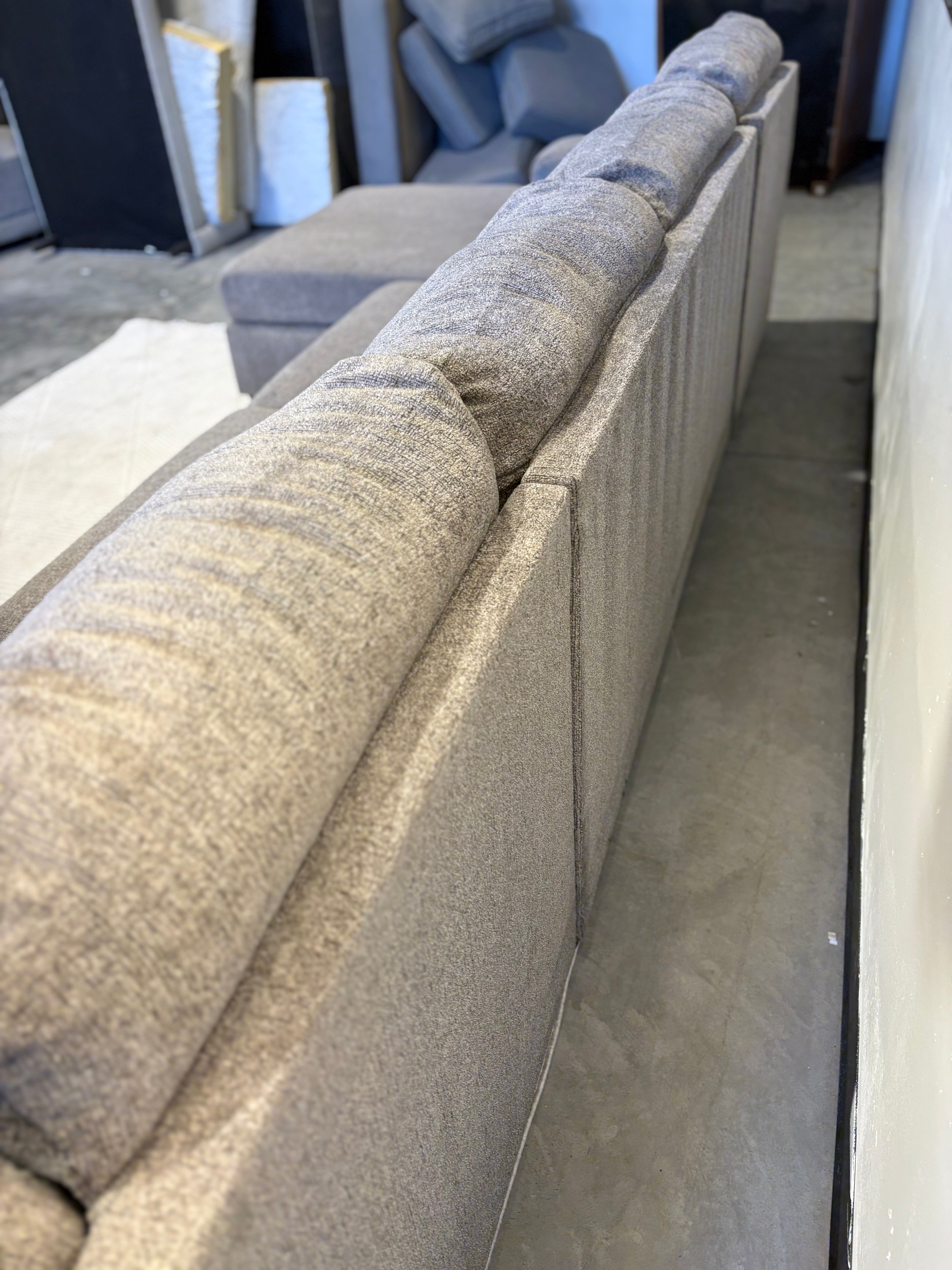 Gray 3 Piece Sectional U Shaped Sofa