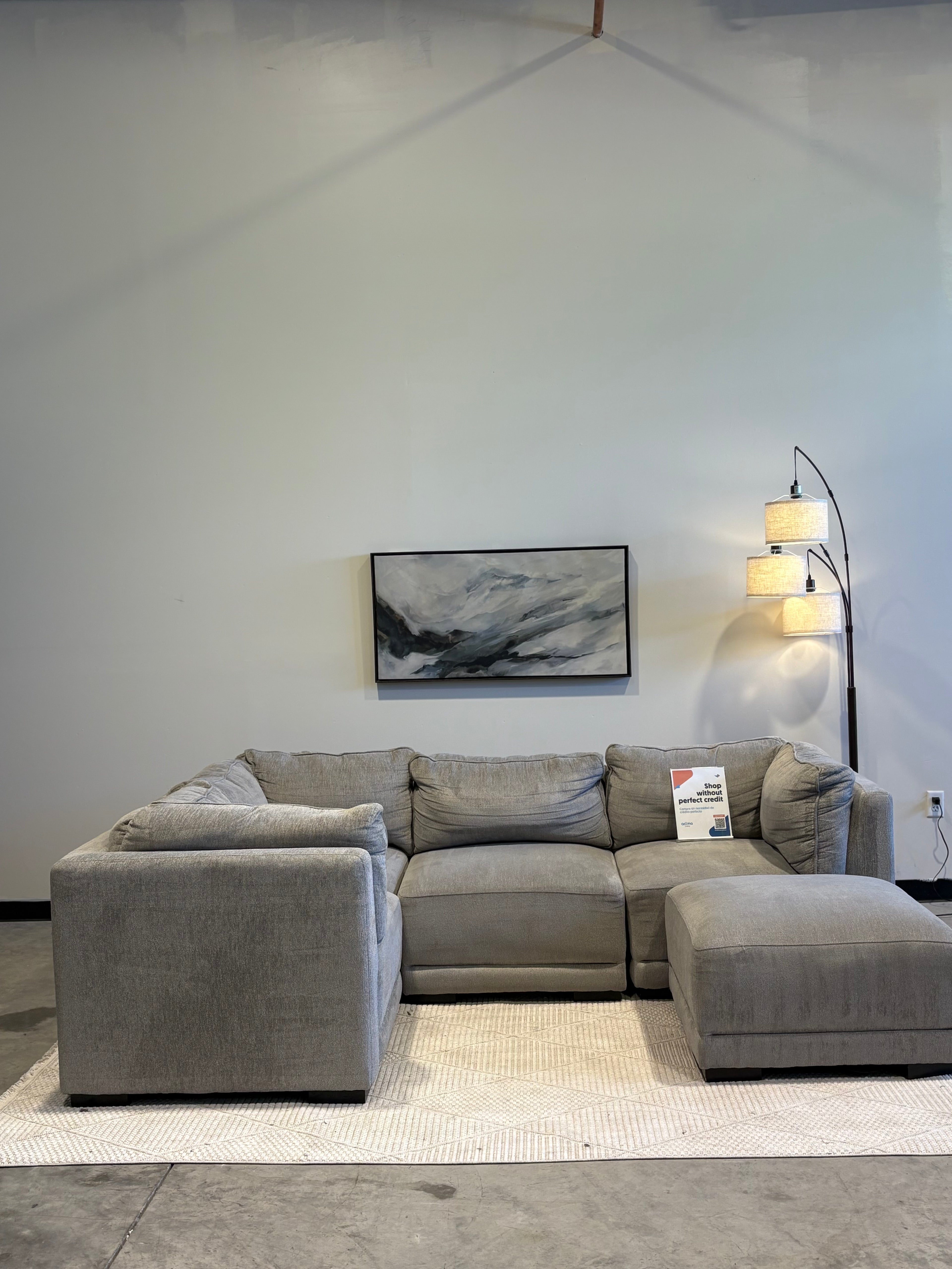 Gray Modular 5 Piece Sectional